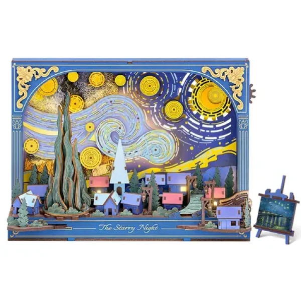 RoboTime 3D dřevěná skládačka Hvězdná noc