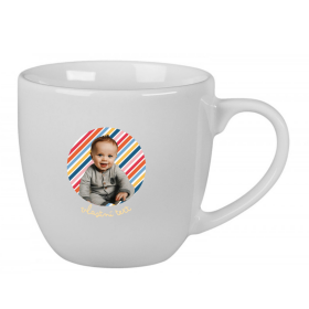 Personalizovaný keramický hrníček 400 ml s výřezem fotky na podkladu