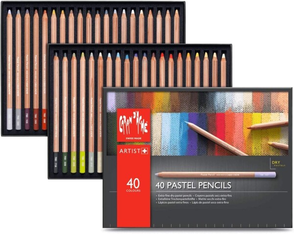 Caran d'Ache, 788.340, sada uměleckých suchých pastelů v tužce, 40 ks