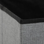 Taburet s úložným prostorem, látka šedá