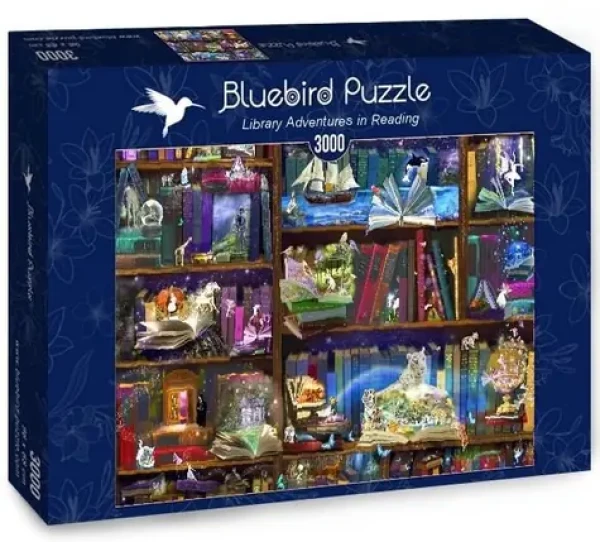 BLUEBIRD Puzzle Knihovna dobrodružství
