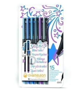 Set Chameleon Fineliner - detailní popisovače, 6ks - studené tóny