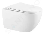 Kielle Závěsné WC se sedátkem SoftClose, Rimless, bílá 30115002