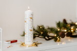 Bella Rose Adventní svíčka Zlaté prasátko, bílá barva, vosk