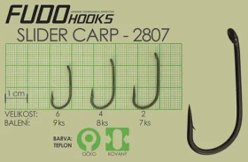 FUDO HOOKS Háček Slider Carp vel. 4 / Rybářský háček / 8 ks