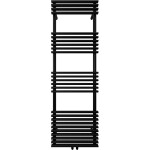 CERANO - Koupelnový radiátorový set Luigi - kombinované výtápění, termo tyč - středové připojení 50 mm - 600W - černá matná - 1600x500 mm CER-663427