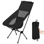 NILS Camp NC3321 černé / Ultralehké skládací křeslo / Nosnost: 120 kg (5908261680984)