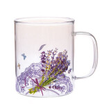Hrnek skleněný levandule 410 ml