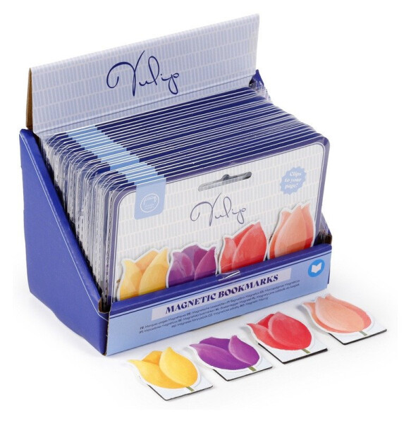 Záložky do knihy magnetické 4ks - Tulipán