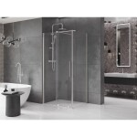 MEXEN/S - Velar sprchový kout, posuvné dveře 90 x 110, transparent, nikl kartáčovaná 871-090-110-01-97