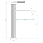 REA - Umyvadlová baterie Argon Brush Nickel vysoká REA-B6450