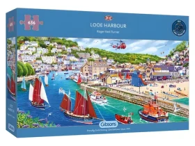 GIBSONS Panoramatické puzzle Přístav Looe, Cornwall