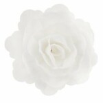 Dekorace oplatková - Růže MAXI bílá 12,5 cm