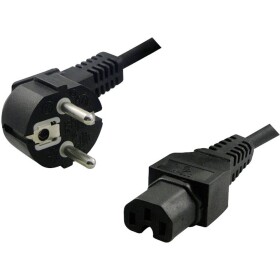 LogiLink napájecí kabel [1x úhlová zástrčka s ochranným kontaktem - 1x zásuvka C15 ] 2.00 m černá