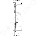 GEBERIT - Duofix Montážní prvek pro výlevku, 175 cm, splachovací nádržka pod omítku Delta 12 cm, nástěnná armatura na omítku 111.569.00.1