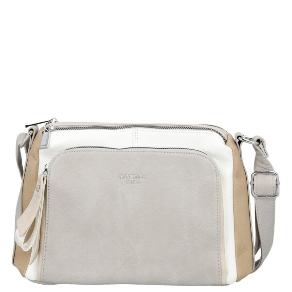 Trendy dámská koženková crossbody kabelka Vanda, šedá