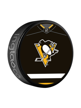 Inglasco / Sherwood Puk Pittsburgh Penguins Jersey Design Souvenir Collector Hockey Puck