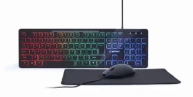 Gembird KBS-UML-01 černá / drátová klávesnice + myš + podložka / US layout / USB-A / 1000 DPI (KBS-UML-01)