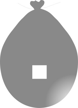 Balónek znak tečka stříbrný balonky.cz Balónek znak tečka stříbrný balonky.cz