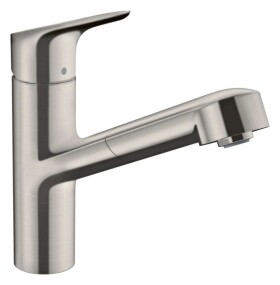 HANSGROHE - Focus M43 Dřezová baterie s výsuvnou koncovkou, nerezová ocel 71842800