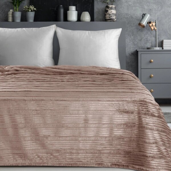Mimořádně měkká a hebká flanelová deka s 3D efektem - pudrově růžová Šířka: 150 cm | Délka: 200 cm