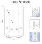 REA - Skládací sprchový kout Fold N2 80x80 REA-K9990
