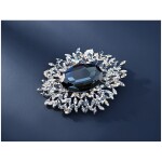 Exkluzivní brož Swarovski Elements Gianmaria, Tmavě modrá