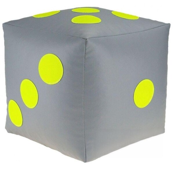 FRONTI Dětský taburet KOSTKA 30 cm - šedá + zelená