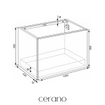 CERANO - Koupelnová skříňka pod umyvadlo Adele - TIP-ON otevírání - dub Cannolo Cremona - 120x40x44,8 CER-116748