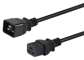 Equip IEC C20 - C19 černá / Napájecí kabel / 1,8 m / 250 V / 16 A / max. 3500 W (112130)