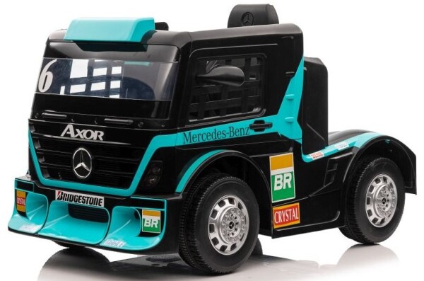 Mamido Dětský elektrický kamion Mercedes Axor LCD tyrkysový