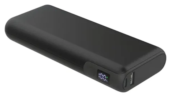 PLATINET PMPB20DL202B černá / Powerbanka / 20 000 mAh / 65W Power Delivery / 2x USB-C / 1x USB-A / displej