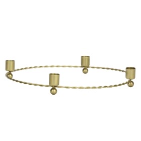 MADAM STOLTZ Adventní svícen Antique Brass Ø 32 cm, zlatá barva, kov
