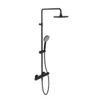 VILLEROY & BOCH - Universal Showers Sprchový set s termostatem, průměr 23 cm, 3 proudy, matná černá TVS109002UK0K5