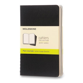 Sešity Moleskine Cahier, S, čisté, 3 ks - černý