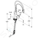 KLUDI - E-Go Elektronická dřezová baterie, chrom 422050575