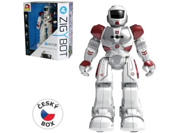 MaDe 01889 - Zigybot Robot Viktor 27cm, 21 funkcí, červený