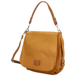 Trendy dámská koženková crossbody kabelka Naiara, žlutá