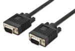 Digitus černá / Propojovací VGA kabel / HD15 M/M / stíněný / 2x ferit / 5m (AK-310103-050-S)