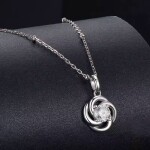 Stříbrný náhrdelník Victoria 0,5 ct MOISSANITE + CERTIFIKÁT, Stříbrná 45 cm
