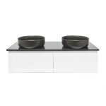 Koupelnová skříňka s žulovou deskou SAT Evolution 118x30x44,8 cm bílá mat SATEVO120WMZ SATEVO120WMZ
