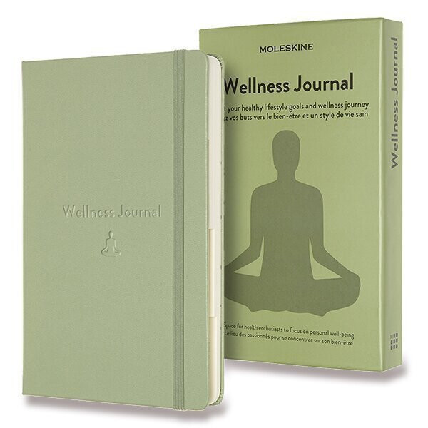 Zápisník Moleskine Passion Wellness Journal - tvrdé desky - L, zelený