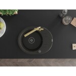 MEXEN/S - Kevin granitový dřez s odkapávačem včetně baterie Duero, černá/zlatá metalik 6517-75-671600-50-B