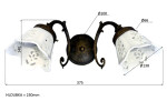 SAPHO - BRINDISI svítidlo 2xE14, 40W, 230V, keramické stínítko, IP21, bronz MC052