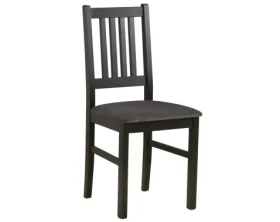 Jídelní židle Bono, černá/tmavě šedá látka