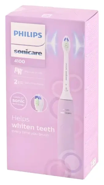 Philips 4100 Series HX3689/44 šeříková / Sonický zubní kartáček / 31.000 pulsů / 2 úrovně intenzity / časovač (HX3689/44)