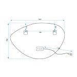 REA - Zrcadlo LED 70x100cm FOG HOM-05516