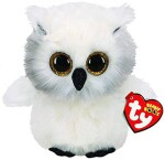 BEANIE BOOS AUSTIN, 15 cm - bílá sova