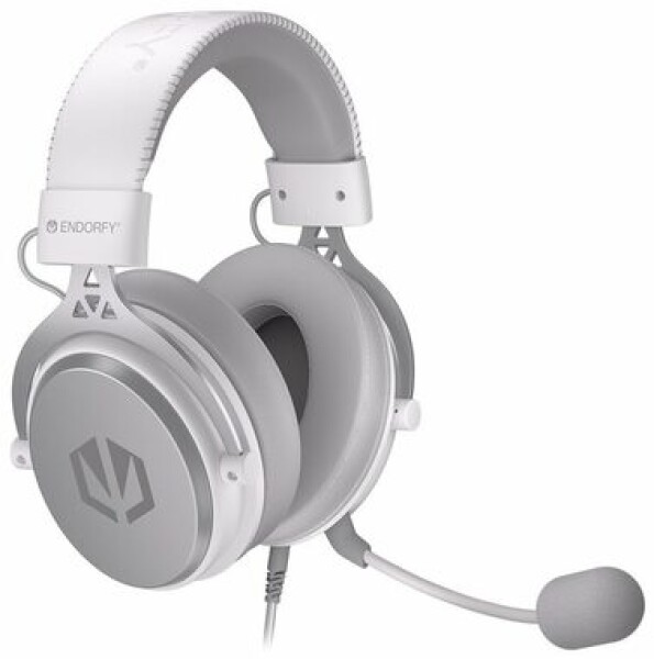 Endorfy VIRO Onyx White / herní sluchátka s mikrofonem / odjímatelný mikrofon / 3.5mm Jack / 53mm měniče / 1.2m (EY1A004)