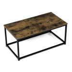 Stůl konferenční, 90x48x41 cm, MDF, dekor staré dřevo, černý kov